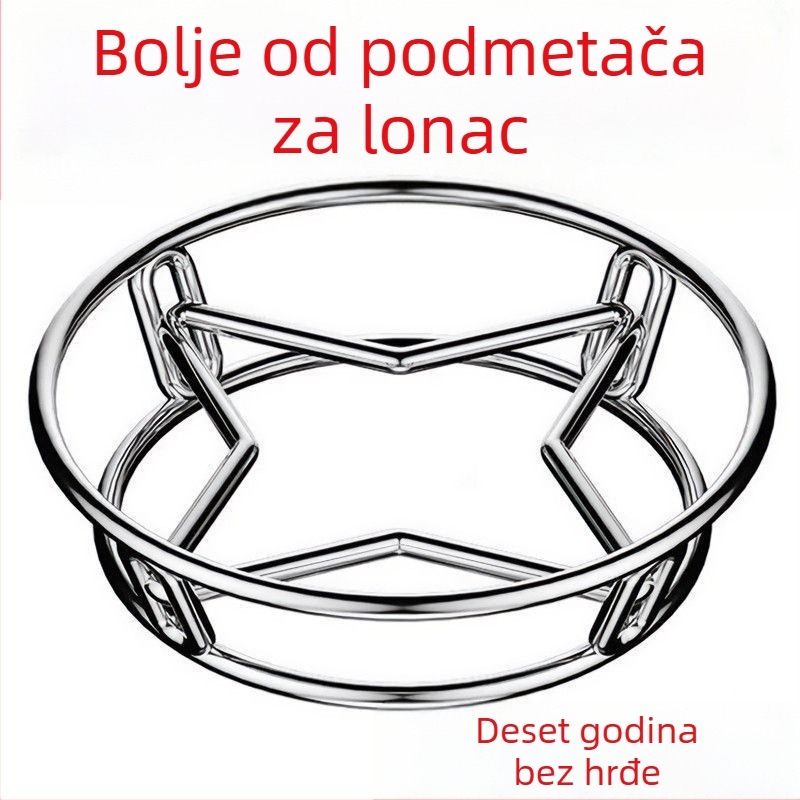 Ojačani kuhinjski stalak za lonce s toplinskom izolacijom, od nehrđajućeg čelika