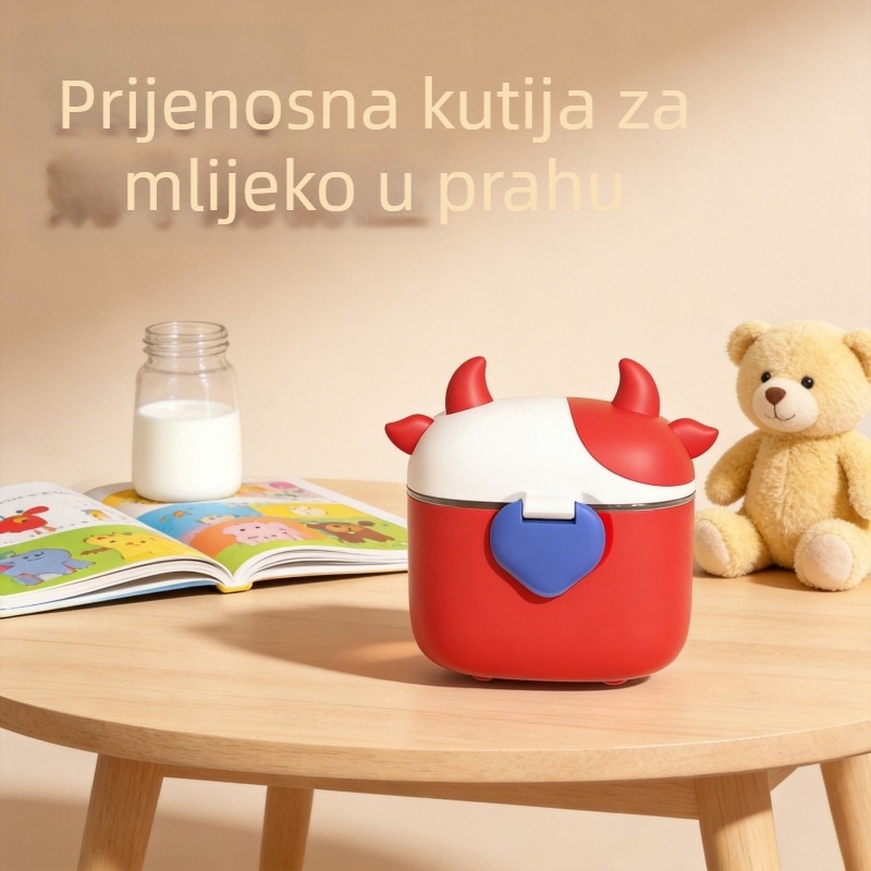 Prijenosna kutija za dječji mliječni prah, velikog kapaciteta, zatvoreni otporni na vlagu pretinci za putovanja.