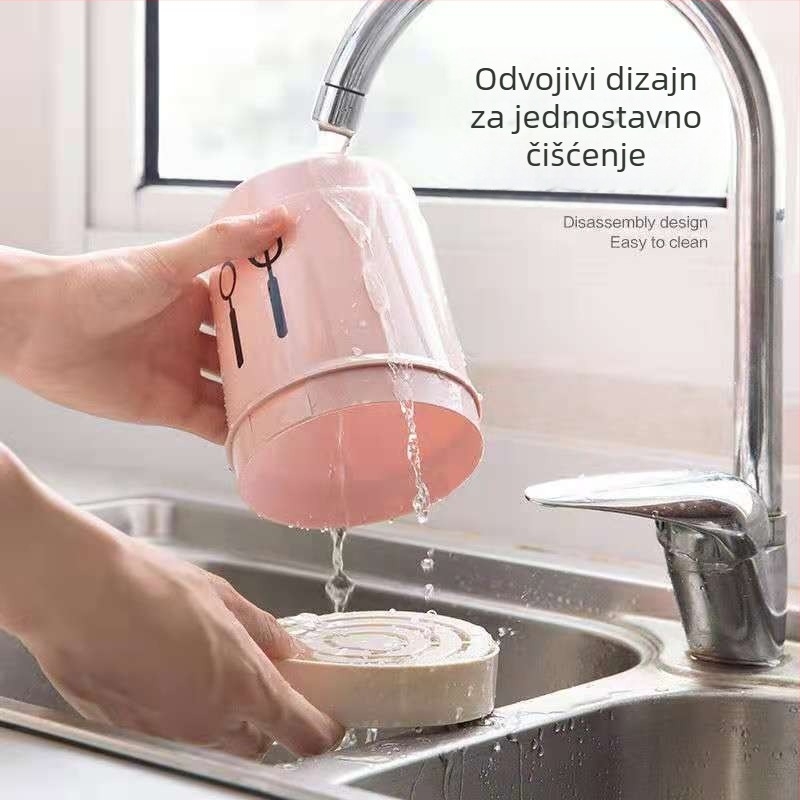 Držač za štapiće s poklopcem, prozirni plastični držač pribora za kućnu i restoransku upotrebu, odvodnja i sprječavanje plijesni
