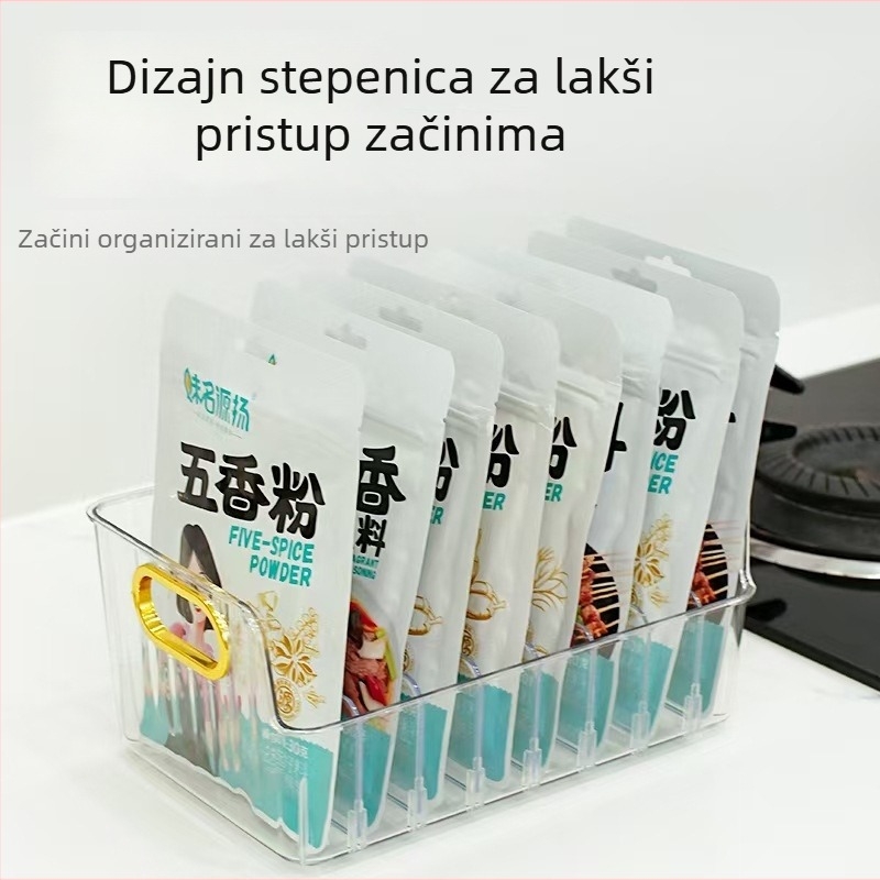 Kuhinjski organizator začina s više pretinaca, plastična kutija za začine, držač za pohranu s 60 pretinaca