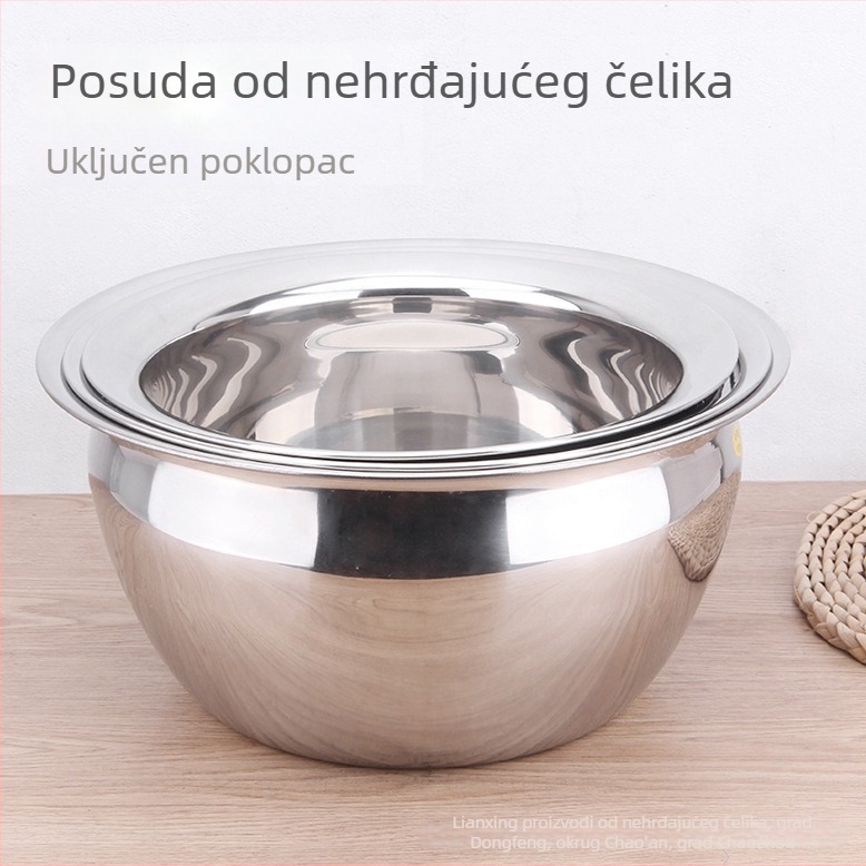 Posuda od nehrđajućeg čelika, ne magnetna, za ulje, duboko izrađena i debelog oblika, posuda za začine, kuhinjski pribor za hotele i restorane, višenamjenska posuda
