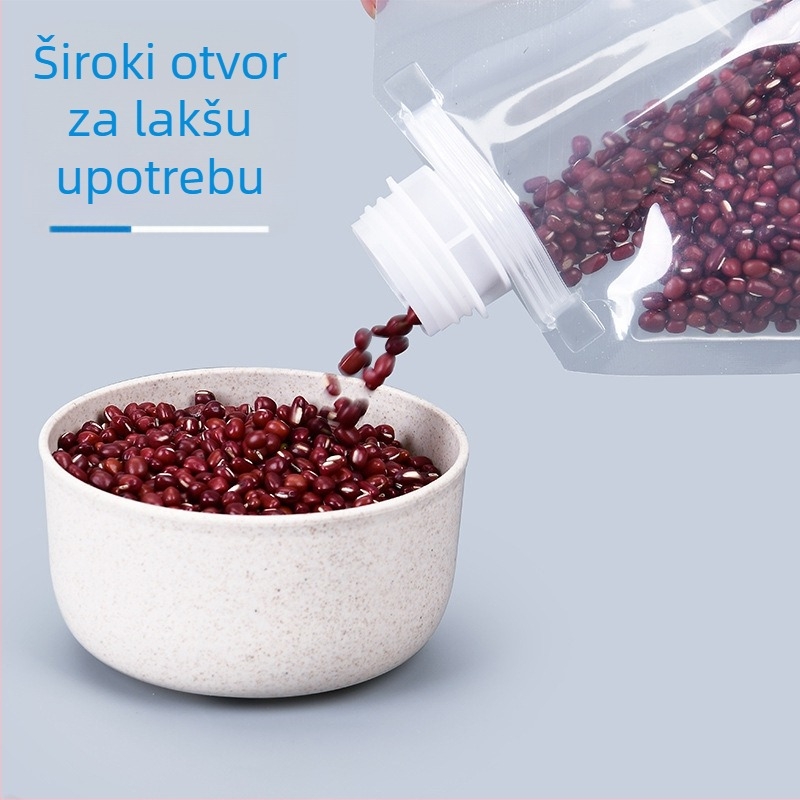 Spremnik za skladištenje žitarica i brašna s zatvaračkim vrećama, otporan na vlagu i štetnike, kapacitet 4–5 L, kućna uporaba