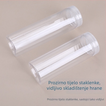 Kružni plastični zatvoreni spremnik za pohranu s velikim otvorom, PET prozirna posuda za čaj, orašaste plodove i kekse