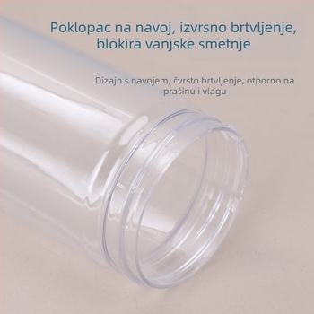 Kružni plastični zatvoreni spremnik za pohranu s velikim otvorom, PET prozirna posuda za čaj, orašaste plodove i kekse