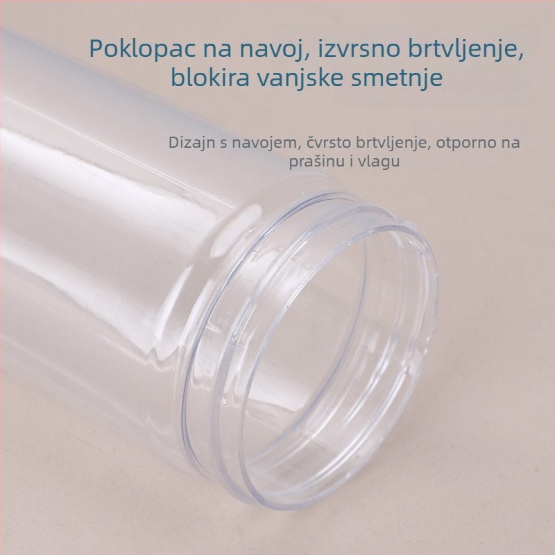 Kružni plastični zatvoreni spremnik za pohranu s velikim otvorom, PET prozirna posuda za čaj, orašaste plodove i kekse