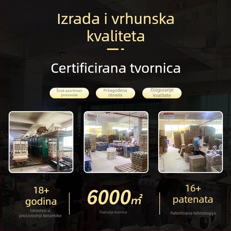 Premium keramička posuda za čaj s poklopcem od bambusa, mala, za kućno skladištenje čaja, mogućnost prilagođenog logotipa