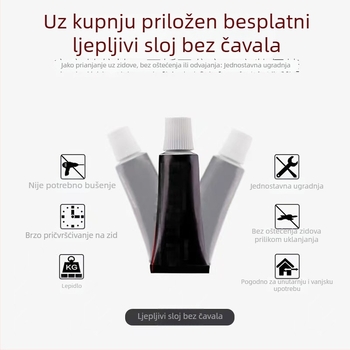 Nerđajući čelični kuhinjski zidni stalak, bez bušenja, višenamjenski regal za skladištenje i začine, uštedu prostora