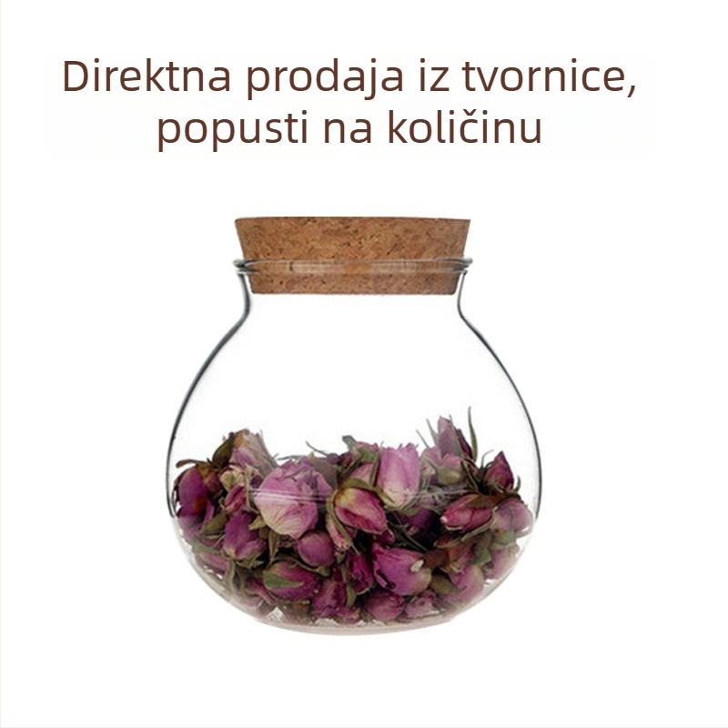 Staklena posuda za skladištenje, prozirna kuhinjska staklenka 800–1000 ml za žitarice, kavu, čaj, suho voće i grickalice