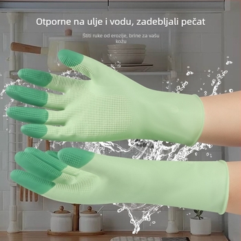 Dvobojne gumene rukavice za kućanske poslove, pranje suđa i čišćenje kuhinje, vodootporne i izdržljive