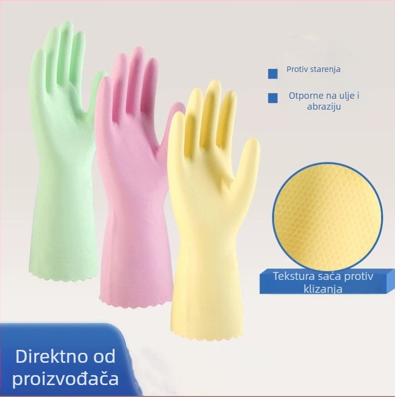 Debljane PVC rukavice za pranje suđa, ženske, kuhinjske vodootporne rukavice za kućnu upotrebu