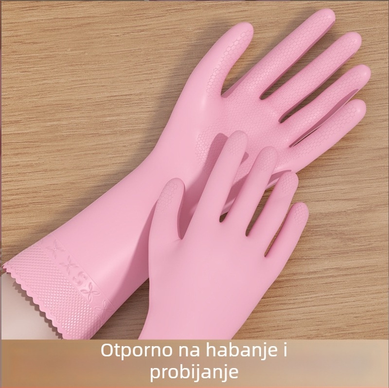 Debljane PVC rukavice za pranje suđa, ženske, kuhinjske vodootporne rukavice za kućnu upotrebu
