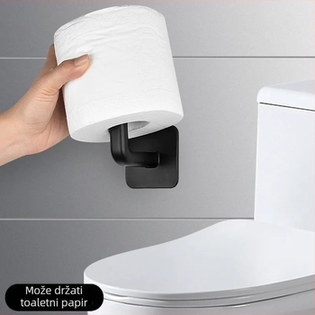 Kuka bez bušenja s ljepilom – zidna L‑oblik vješalica za kuhinju i kupaonicu