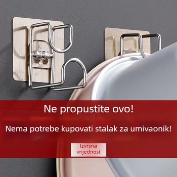 Zidni držač za umivaonik u kupaonici s ljepilnom kukom i kuhinjskim zidnim policom
