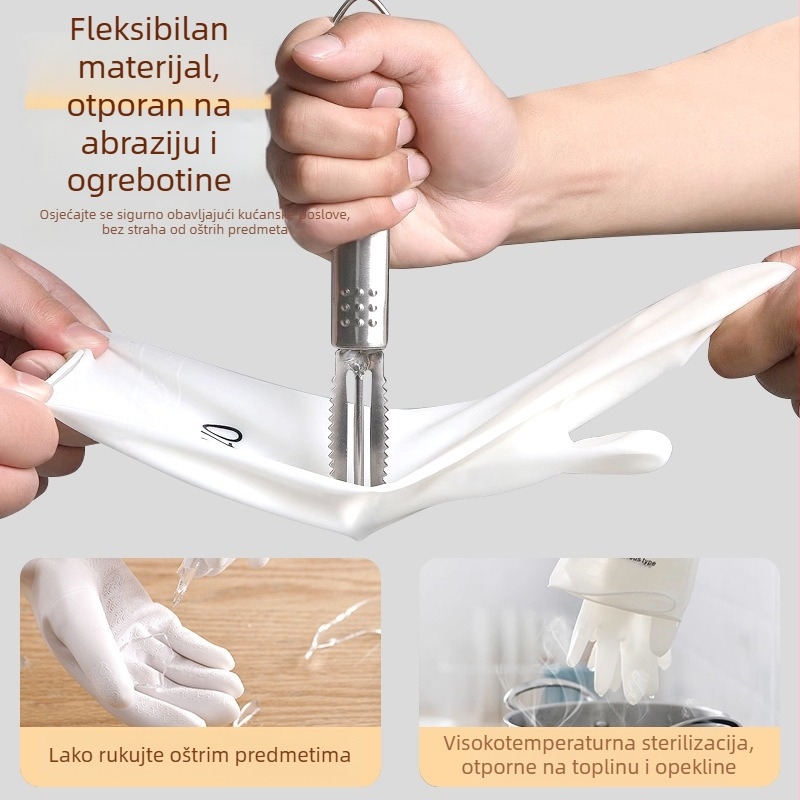 Vodootporne rukavice za pranje suđa, produžene latex rukavice dužine 50 cm za kućno čišćenje