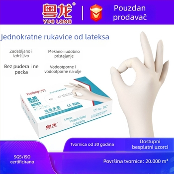 Jednokratne rukavice od prirodnog lateksa za rukovanje hranom, kućnu upotrebu, ljepotu, bojanje kose i stomatološku njegu
