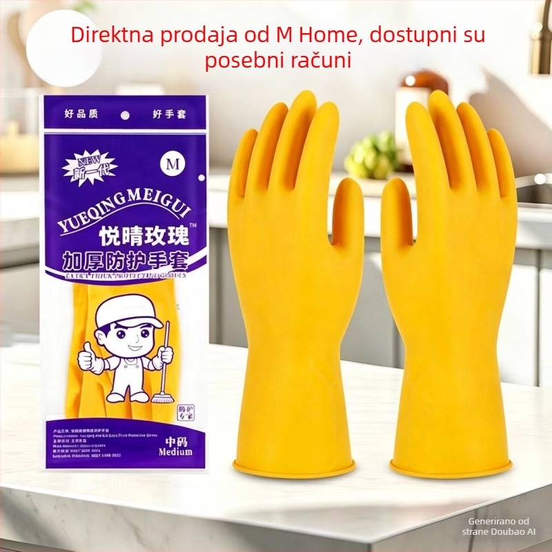 Izuzetno debele i otporne industrijske rukavice od gume i lateksa, za kućanske poslove, vodootporne, za pranje rublja i suđa