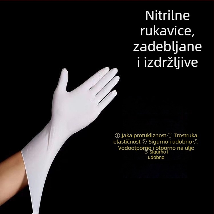 Jednokratne izdržljive nitrilne rukavice bez praška za pranje suđa, kuhinju i kućanske poslove