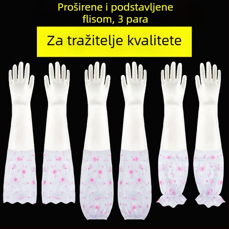 A5L kuhinjske lateks rukavice, tanke ženske, vodootporne za pranje suđa, za sve godišnje doba, kućanski poslovi