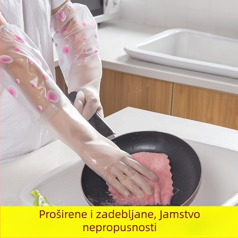 A5L kuhinjske lateks rukavice, tanke ženske, vodootporne za pranje suđa, za sve godišnje doba, kućanski poslovi