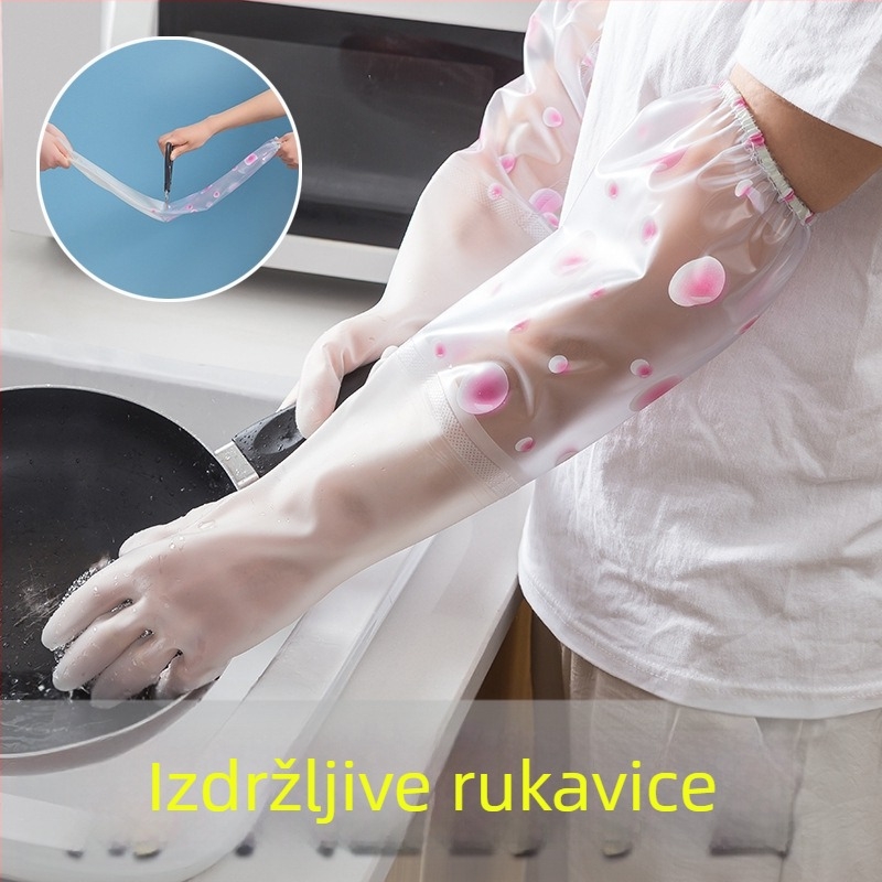 A5L kuhinjske lateks rukavice, tanke ženske, vodootporne za pranje suđa, za sve godišnje doba, kućanski poslovi