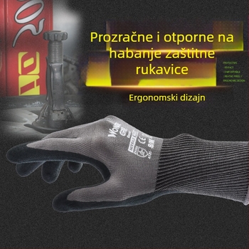 WG-502 Rukavice za posao s nitrilnim premazom, prozračne, tanke, otporne na habanje i ulje, za kućne poslove i vrt