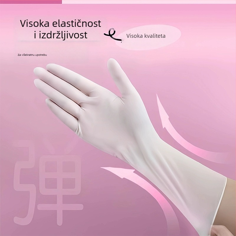 Double Butterfly nitril rukavice, jednokratne, produžene za kuhinju, prehrambena kvaliteta, vodootporne za pranje posuđa i čišćenje