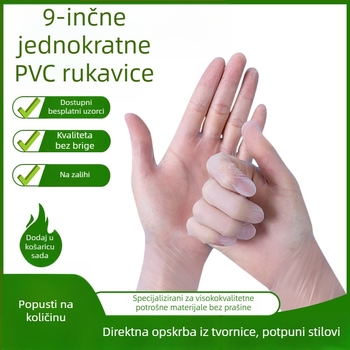 Jednokratne PVC rukavice, prozirne, debele, pakiranje od 100 kutija, za kućno čišćenje, kuhinju, catering