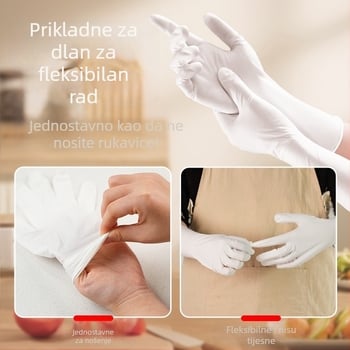 15-inčne nitril rukavice, jednokratne, produžene i debeli, vodootporne, otporne na habanje, za kuhinjske poslove i pranje suđa