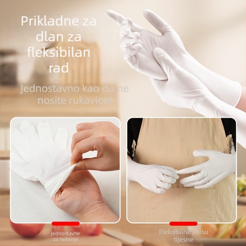 15-inčne nitril rukavice, jednokratne, produžene i debeli, vodootporne, otporne na habanje, za kuhinjske poslove i pranje suđa