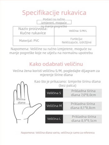 Ženske kuhinjske rukavice za pranje posuđa, vodootporne PVC rukavice za kuhanje, čišćenje i pranje