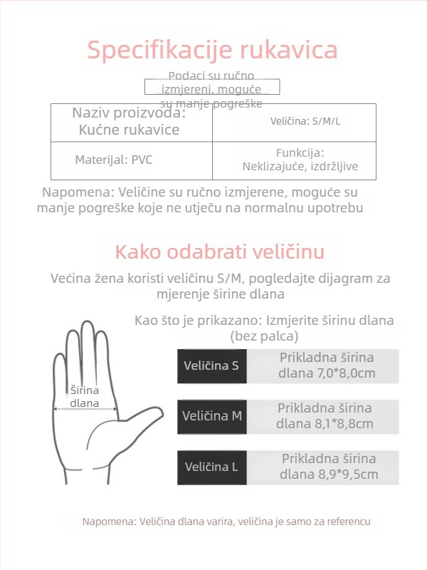 Ženske kuhinjske rukavice za pranje posuđa, vodootporne PVC rukavice za kuhanje, čišćenje i pranje