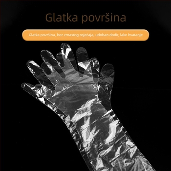Rukavice za kućanstvo, jednokratne, duge, vodootporne, s ojačanim i produženim krojem, protuklizne i otporne na habanje za jesen i zimu.