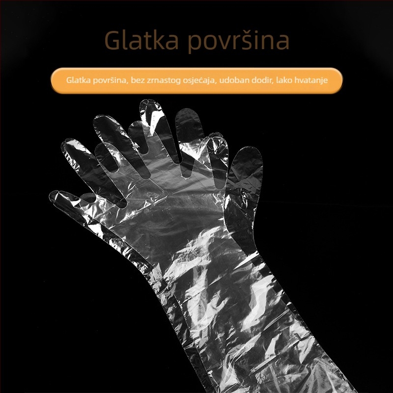 Rukavice za kućanstvo, jednokratne, duge, vodootporne, s ojačanim i produženim krojem, protuklizne i otporne na habanje za jesen i zimu.