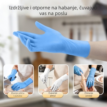 Nitril rukavice za klanje peradi, duljine 28 cm — vodootporne, otporne na prljavštinu, produžene i debelje