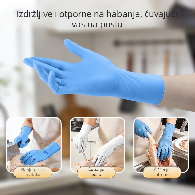 Nitril rukavice za klanje peradi, duljine 28 cm — vodootporne, otporne na prljavštinu, produžene i debelje