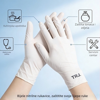 Jednokratne rukavice od latexa za medicinske preglede, stomatologiju, ljepotu, tetoviranje, obradu hrane, pečenje i kućanske poslove