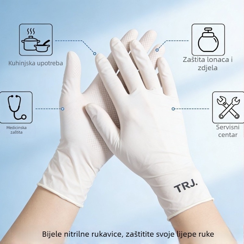Jednokratne rukavice od latexa za medicinske preglede, stomatologiju, ljepotu, tetoviranje, obradu hrane, pečenje i kućanske poslove