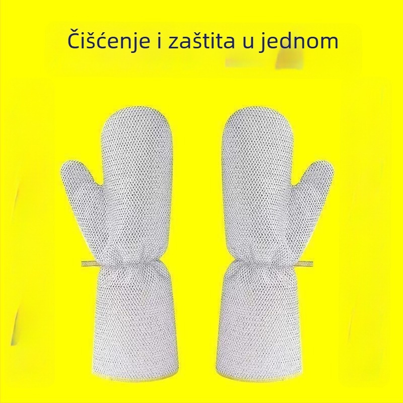 Rukavice za pranje posuđa sa srebrnim vlaknima, deblje i duže, vodonepropusne, protiv opekotina i otporne na masnoće.