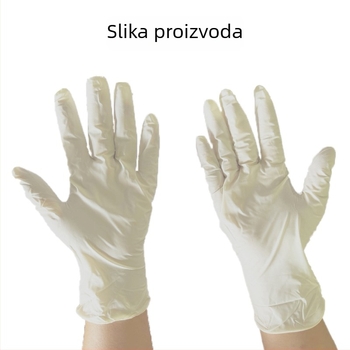 Jednokratne gumene rukavice bez pudera, visoke elastičnosti, za kućnu i vanjsku upotrebu, zaštitne rukavice za posao i kontakt s hranom