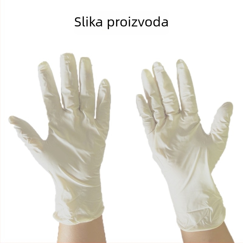Jednokratne gumene rukavice bez pudera, visoke elastičnosti, za kućnu i vanjsku upotrebu, zaštitne rukavice za posao i kontakt s hranom