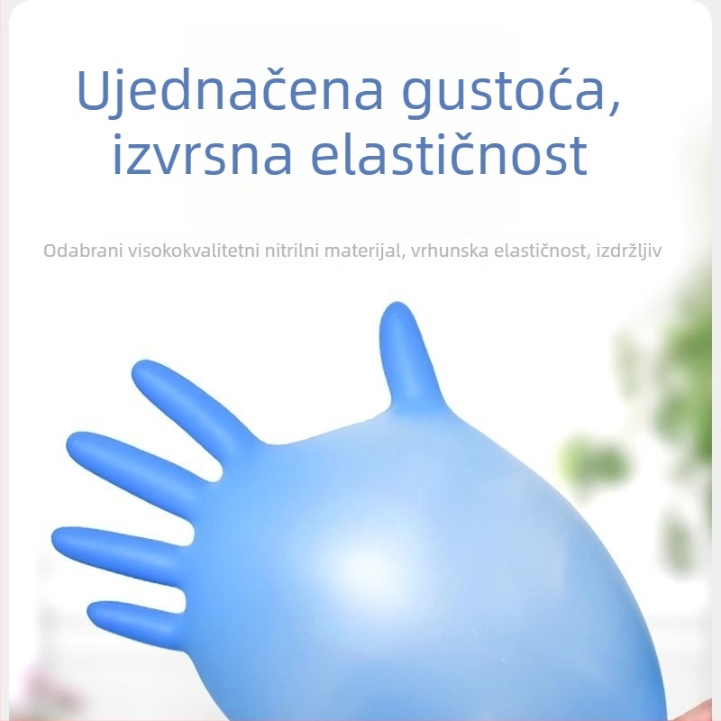 NM909BL Jednokratne nitrilne rukavice za pregled, zadebljane i otporne na ulje, industrijske nitrilne rukavice za kućnu upotrebu
