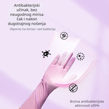 Ljupičaste nitril rukavice u boji šljive, 5x rastezljivosti, jednokratne, vodootporne i otporne na ulje, za kućno čišćenje, pranje posuđa i zaštita od masnoća