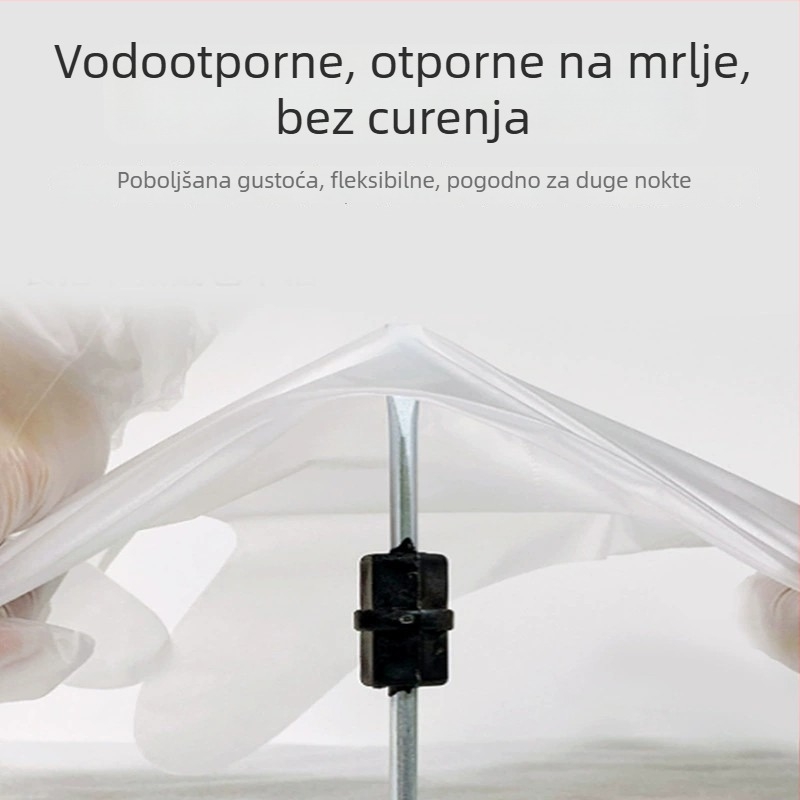Debljane jednokratne rukavice od PVC/Nitril za kućnu upotrebu i ugostiteljstvo, visokoelastične kompozitne prozirne latex rukavice, 100 komada