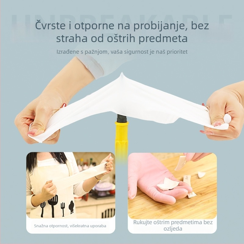 Nitrilne rukavice za pranje posuđa, s produženom dužinom i debljom konstrukcijom, vodootporne, za kućnu kuhinju