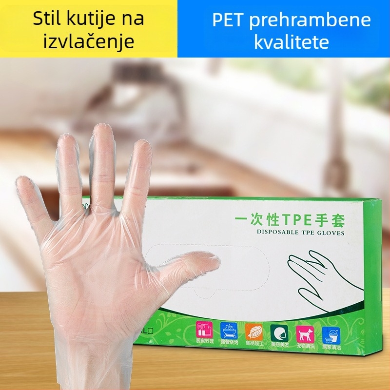 Jednokratne TPE rukavice za pranje posuđa i kućanske poslove, prehrambene kvalitete, izdržljive kućne rukavice