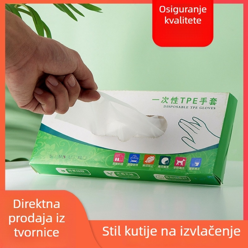 Jednokratne TPE rukavice za pranje posuđa i kućanske poslove, prehrambene kvalitete, izdržljive kućne rukavice