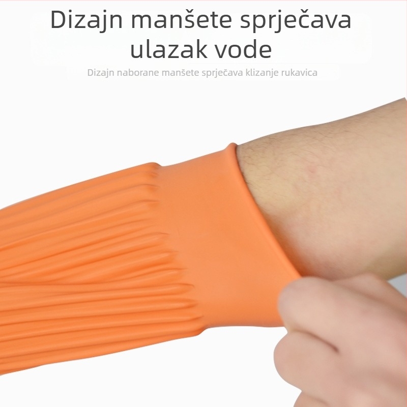 Debele latex rukavice za kuhinju i kućanske poslove, duge vodootporne rukavice, velika veličina