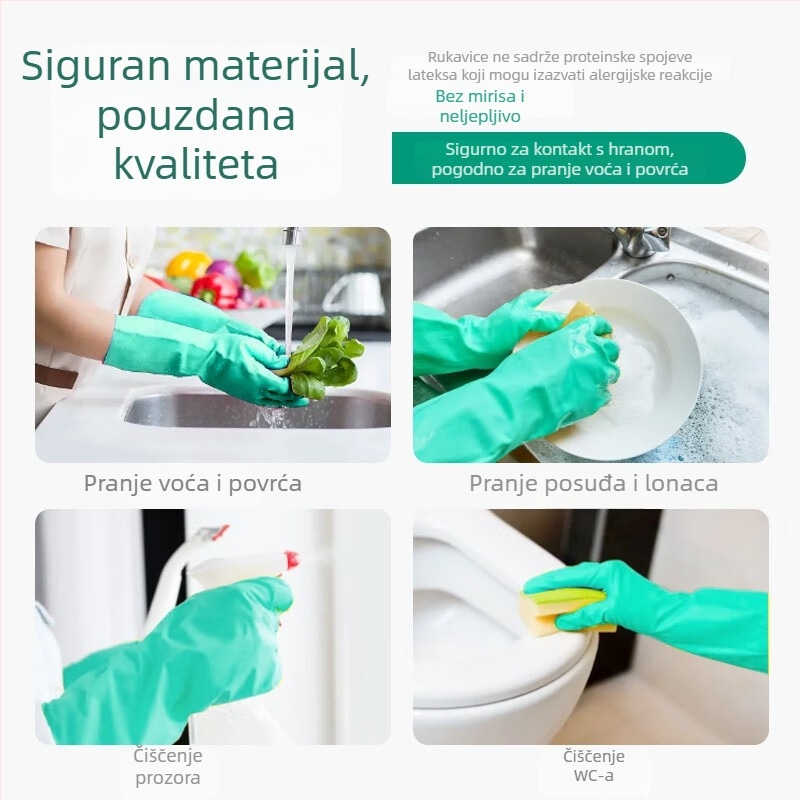 Pip nitril rukavice za pranje posuđa – kućna kuhinja, kemijski otporne rukavice, otporne na kiseline i lužine