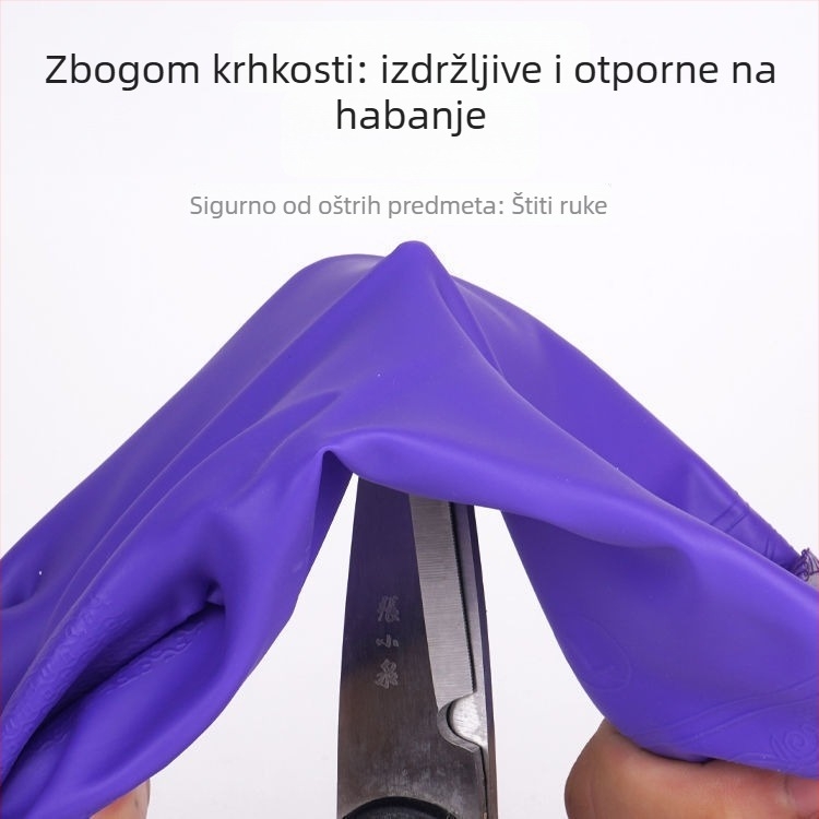 60 cm latex rukavice s flis podstavom i otvorenim prstima, zimske kućne rukavice za pranje suđa i rublja