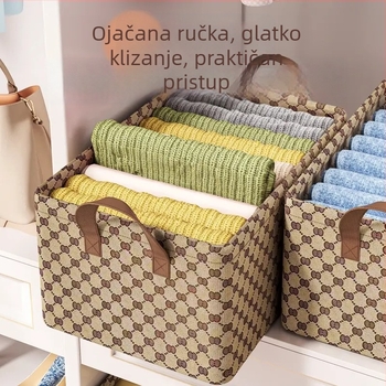 Sklopiva kutija za skladištenje garderobe, velik kapacitet 20–30 L, za odjeću i hlače, otporna na vlagu
